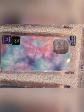 Claire's Pastel Tie-Dye Phone Case - Pink, Purple, Blue, Green